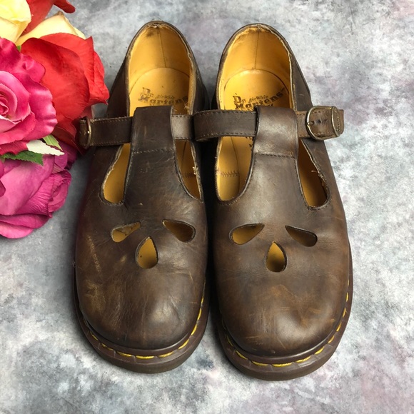 Dr. Martens Shoes Vintage Pie Cut Dr Martens Brown